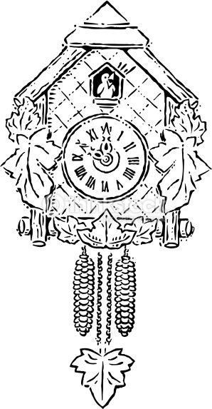 Часы с кукушкой для вырезания