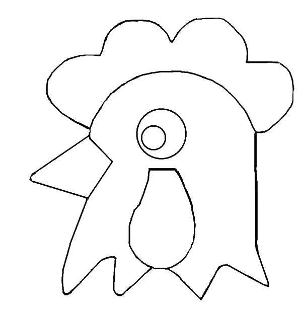 Маска петуха раскраска