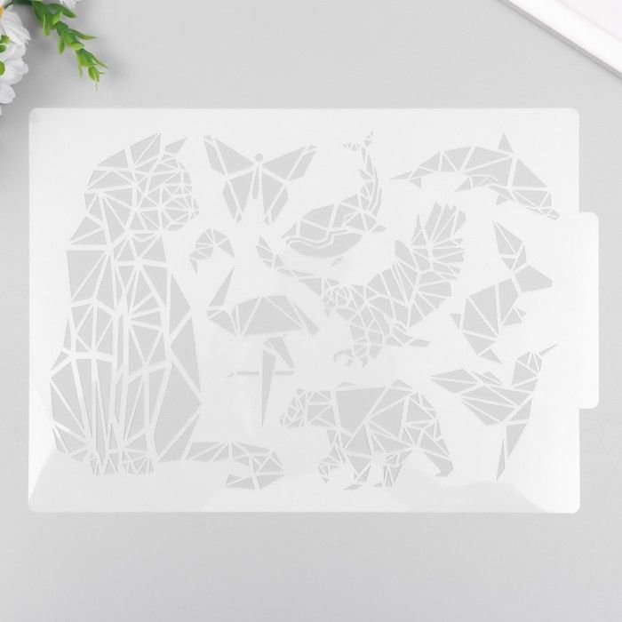 Трафарет пластмассовый "птицы"