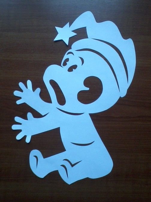 Вырезки новогодние из мультфильмов на окна