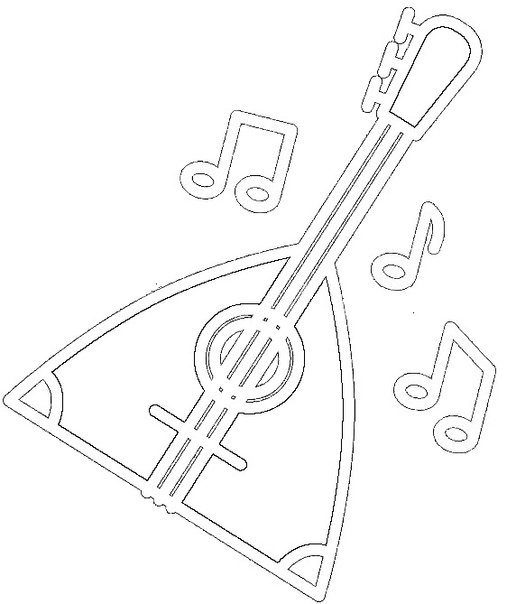 Балалайка рисунок карандашом