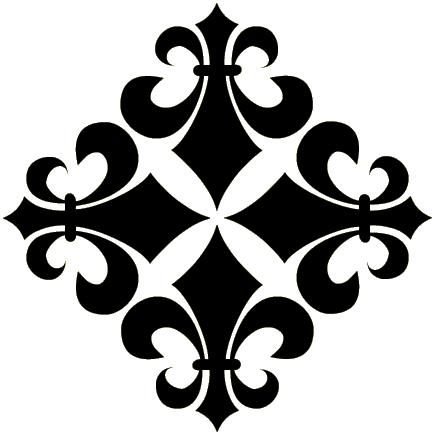 Трафарет вензеля для декора стен