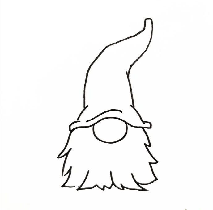 Гномик раскраска