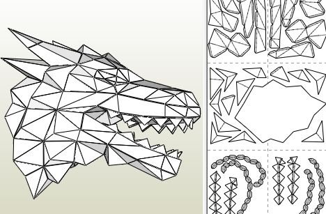 Пейперкрафт дракон