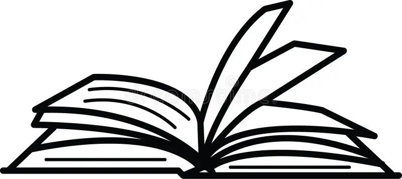 Силуэт раскрытой книги