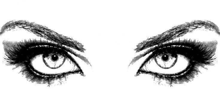 Женские глаза трафарет