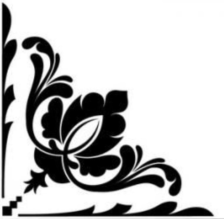 Растительный орнамент угловой