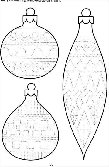 Елочные игрушки трафарет
