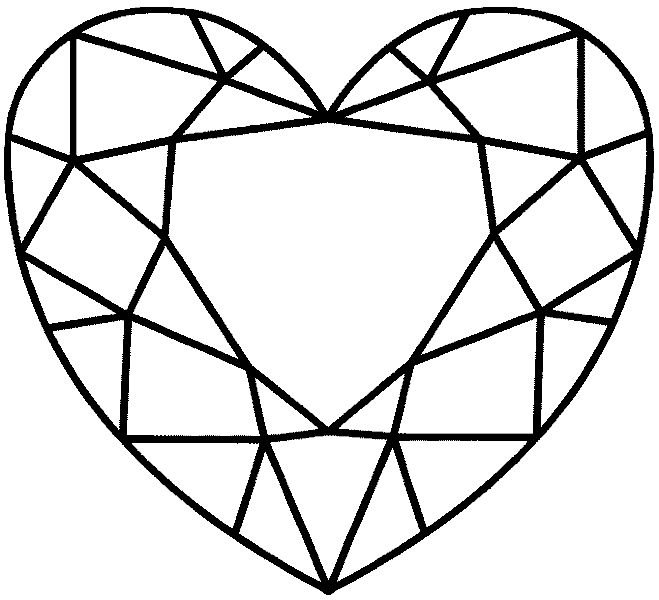 Раскраска в виде сердечка