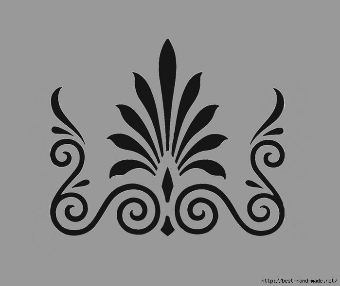 Трафаретные узоры на мебели