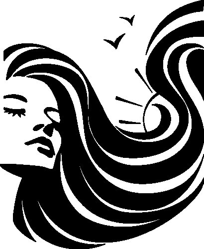 Силуэт женской головы