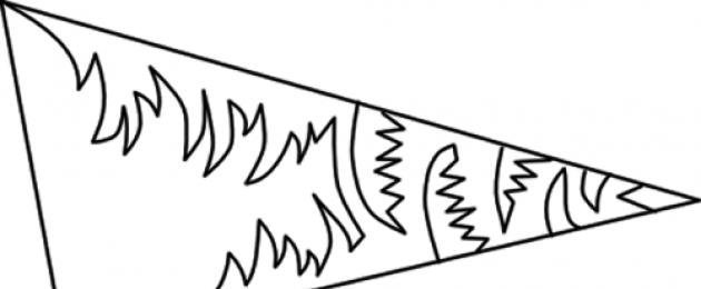 Ветки елки из бумаги на окно