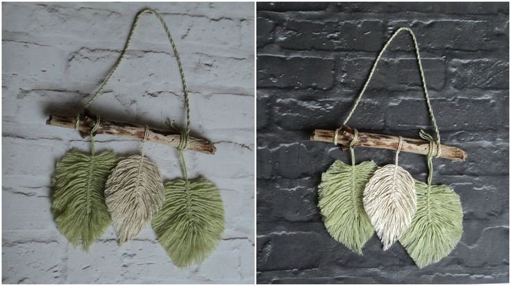 Листик макраме