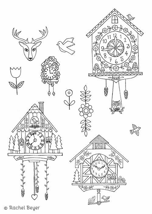 Часы с кукушкой для вырезания