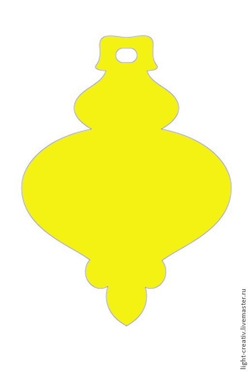 Новогодняя игрушка сосулька трафарет