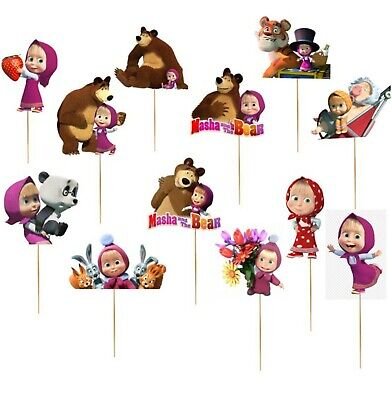 Топеры на торт Маша и медведь