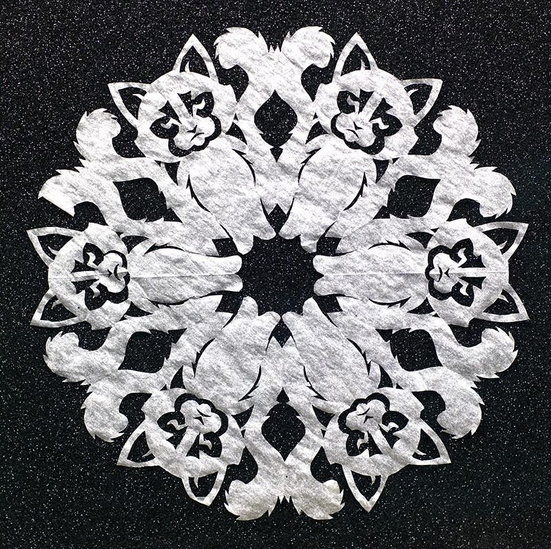 Снежинки в форме животных