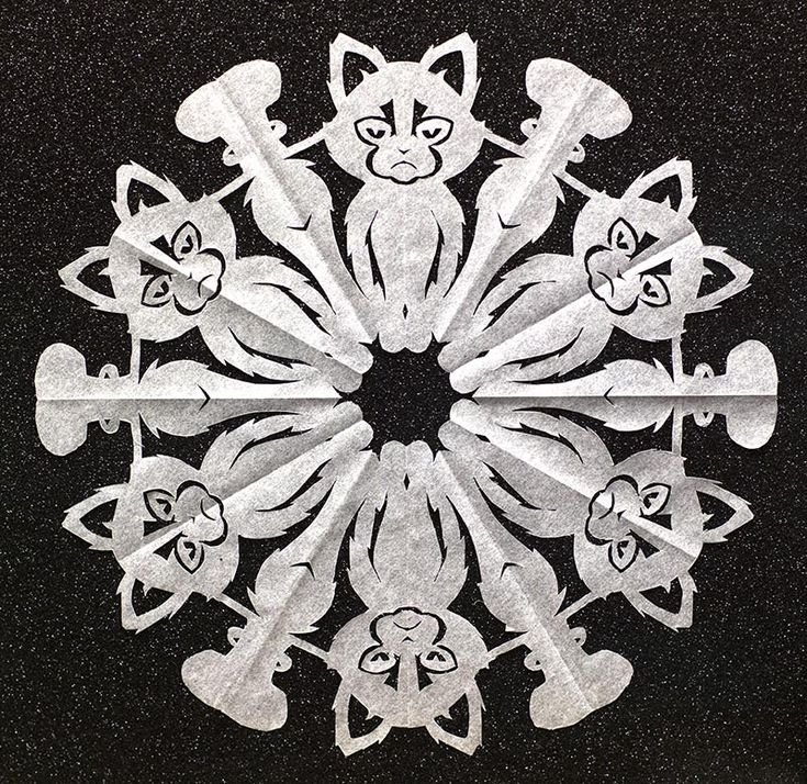 Снежинка котик