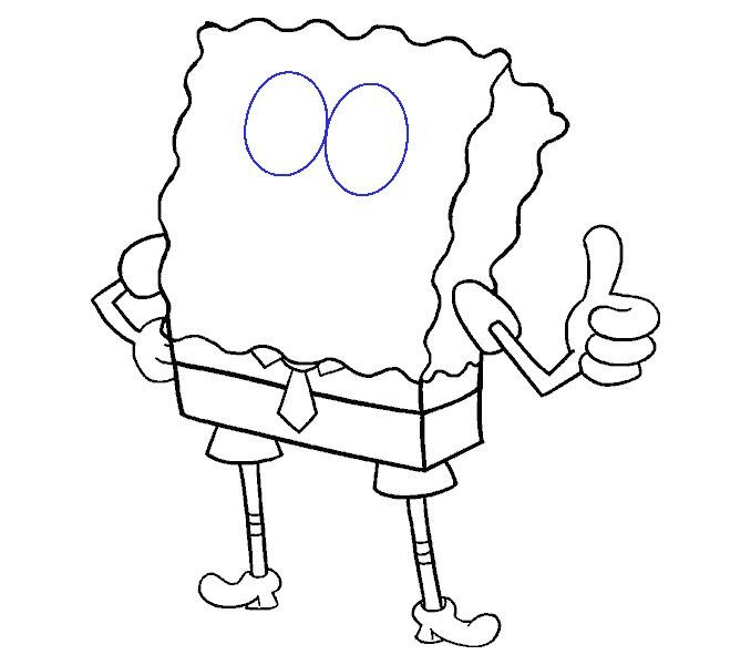 Спанч Боб рисунок карандашом