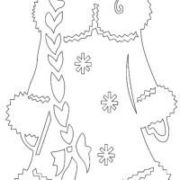 Вытынанка Снегурочки на несколько листов