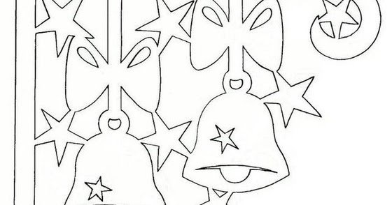 Колокольчики трафареты для вырезания на окна