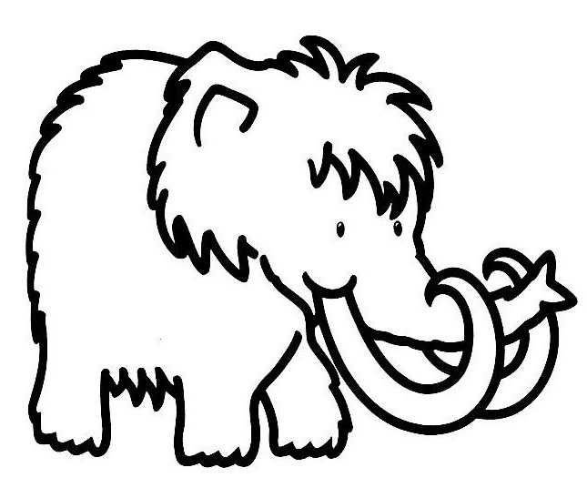 Мамонт трафарет