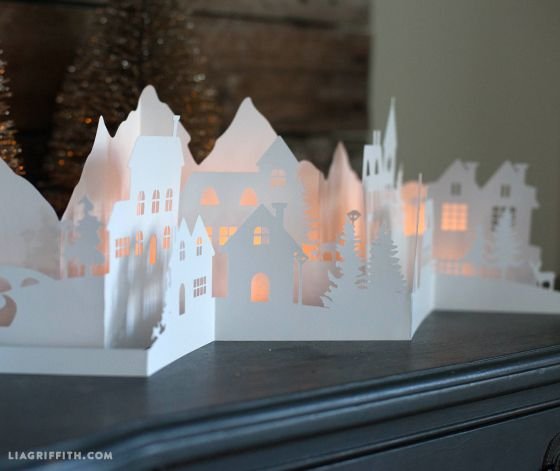 Город на подоконнике из бумаги