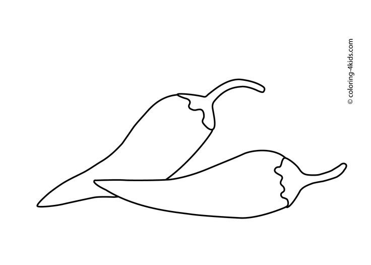 Перец раскраска