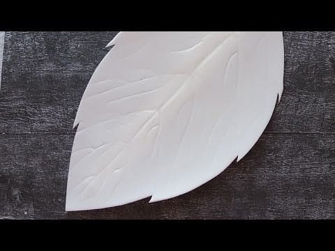 Листья для розы из изолона трафарет