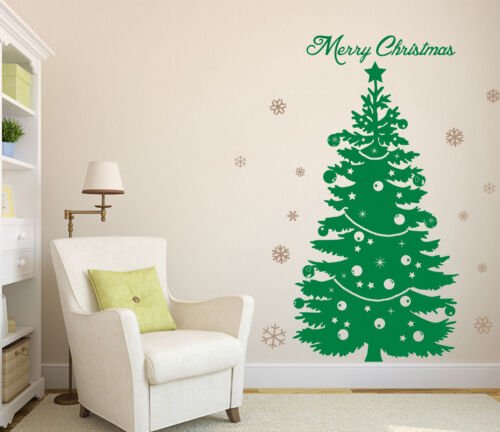 Новогодние наклейки большие на стену