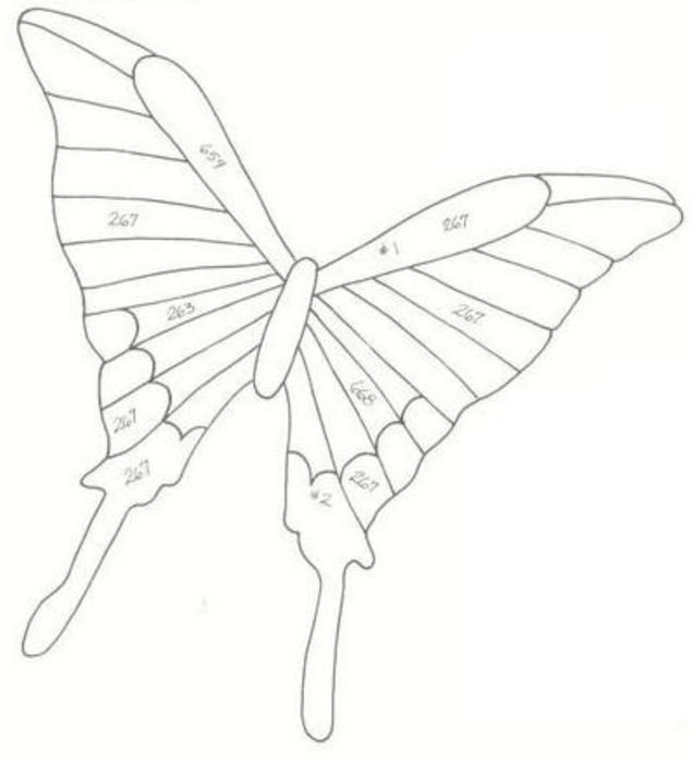 Бабочки из бумаги схемы