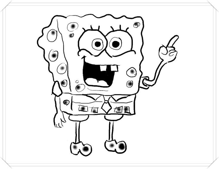 Губка Боб картинки для срисовки