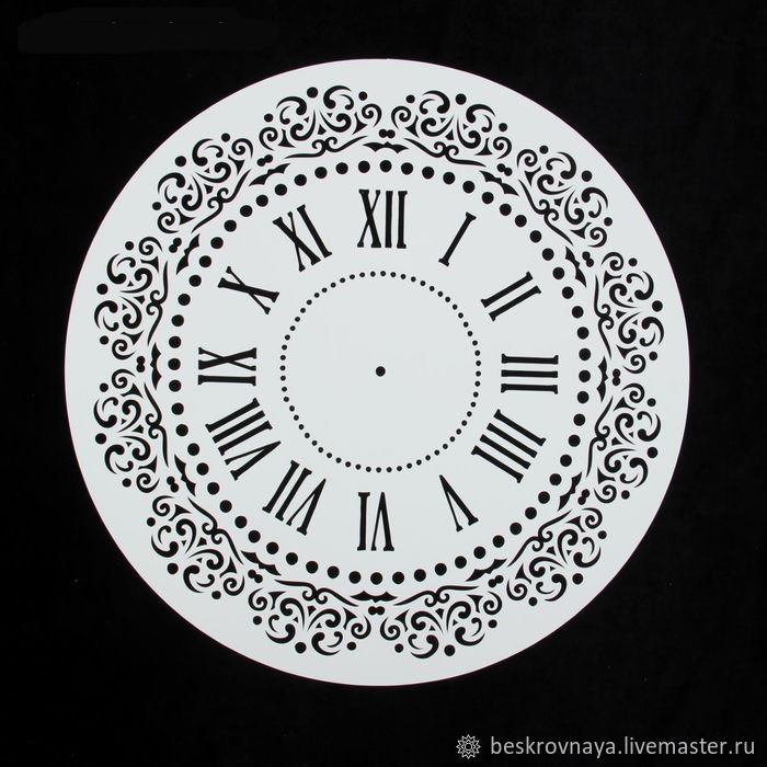 Трафареты для декора часы