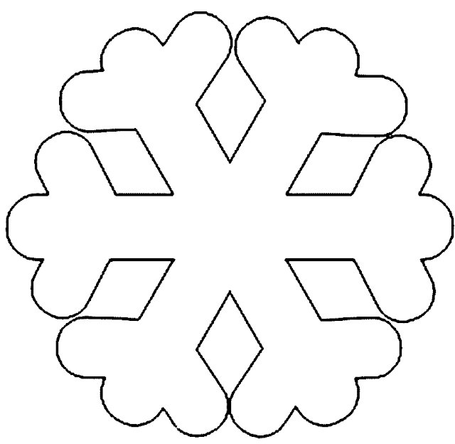 Снежинка раскраска