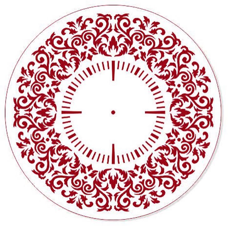 Циферблат часов трафарет