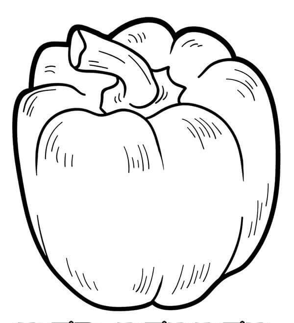 Раскраска болгарский перец для детей