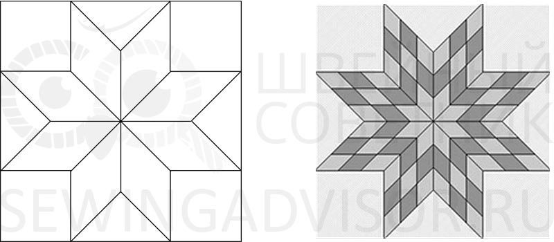 Узор из ромбов плитка