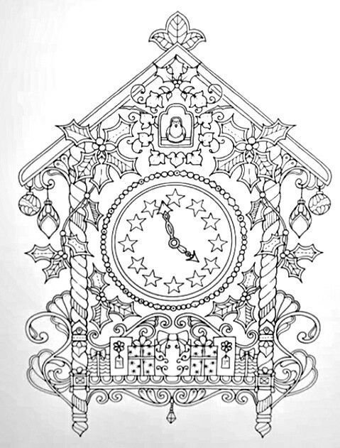 Часы-раскраска. Новогодние