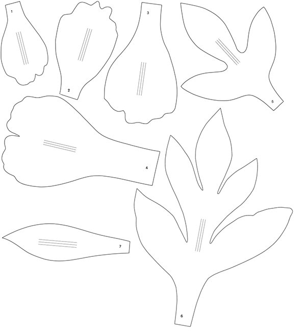 Трафареты для цветов из изолона