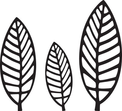 Трафареты для декора листья