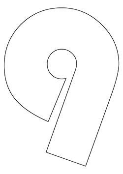 Трафарет для торта цифра