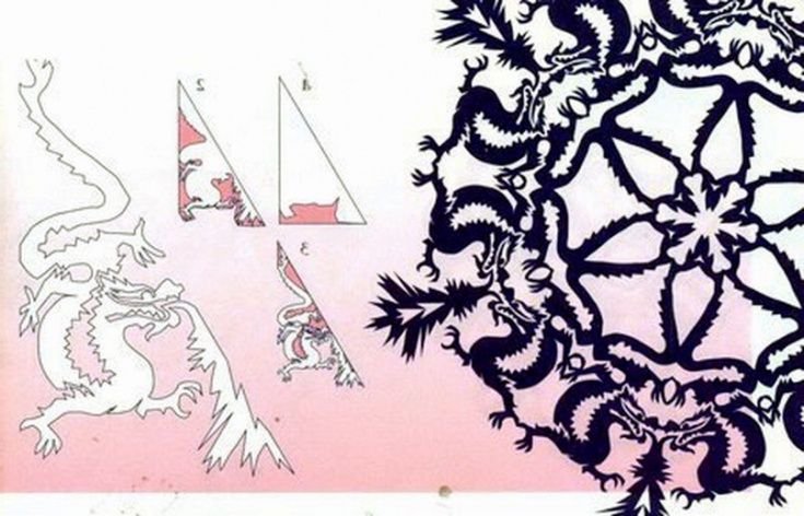 Снежинка дракон