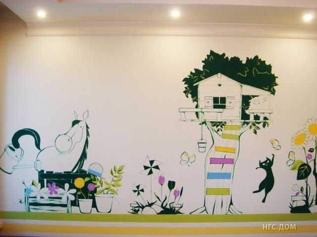 Настенная роспись в детском саду