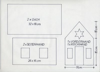 Пряничный домик выкройка
