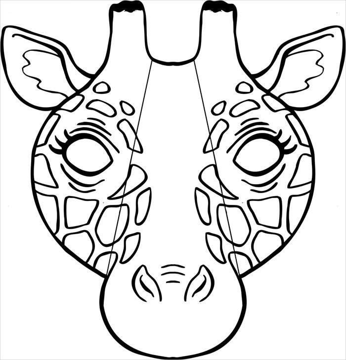 Маска трафарет для детей