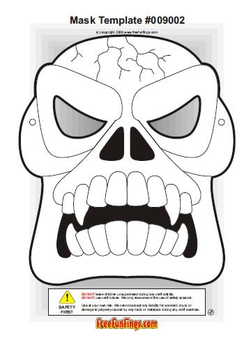 Раскраски маски на Хэллоуин