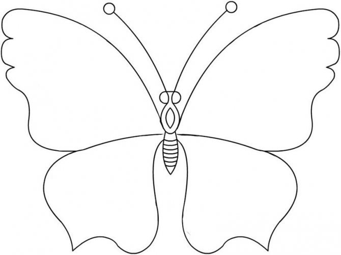 Трафарет бабочка для рисования