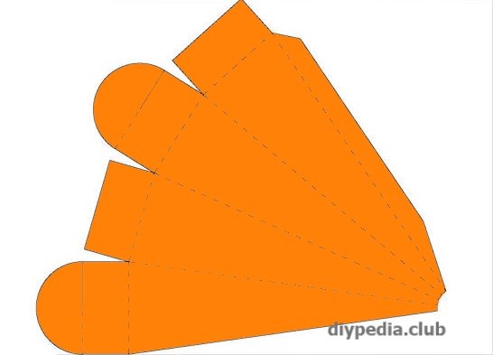 Морковь из бумаги объемная