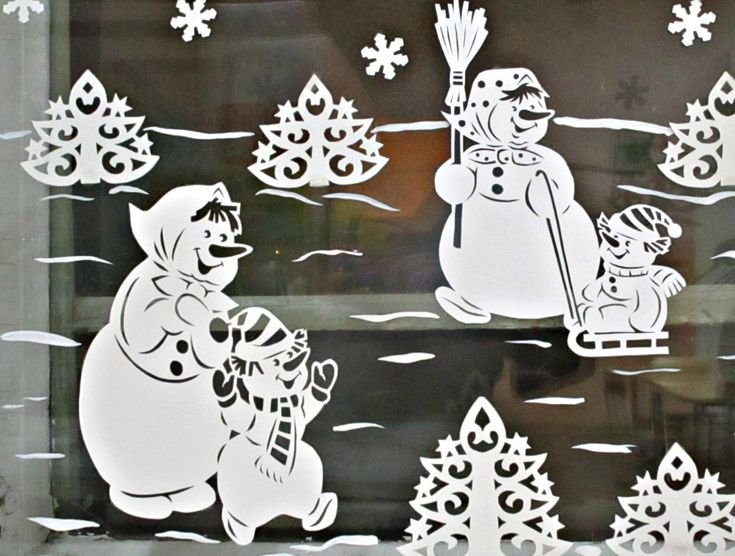 Сюжет на новый год на окна