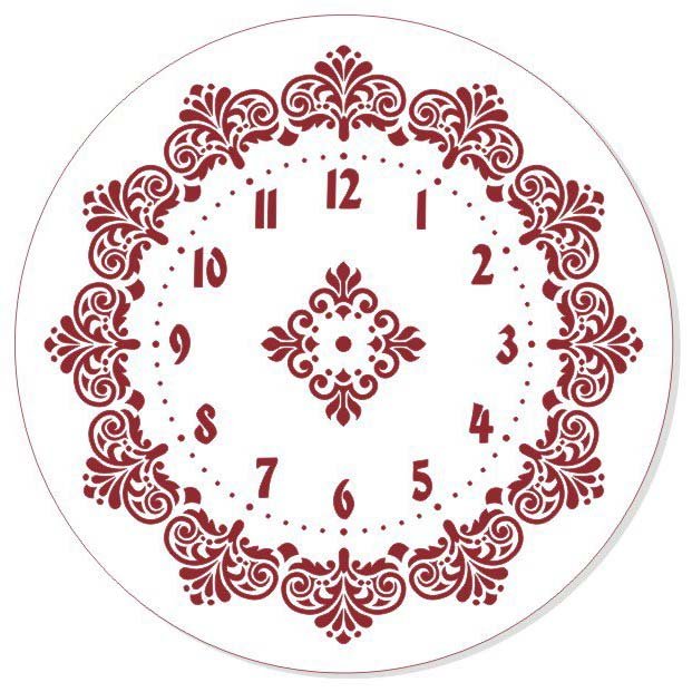 Трафарет для часов круглый